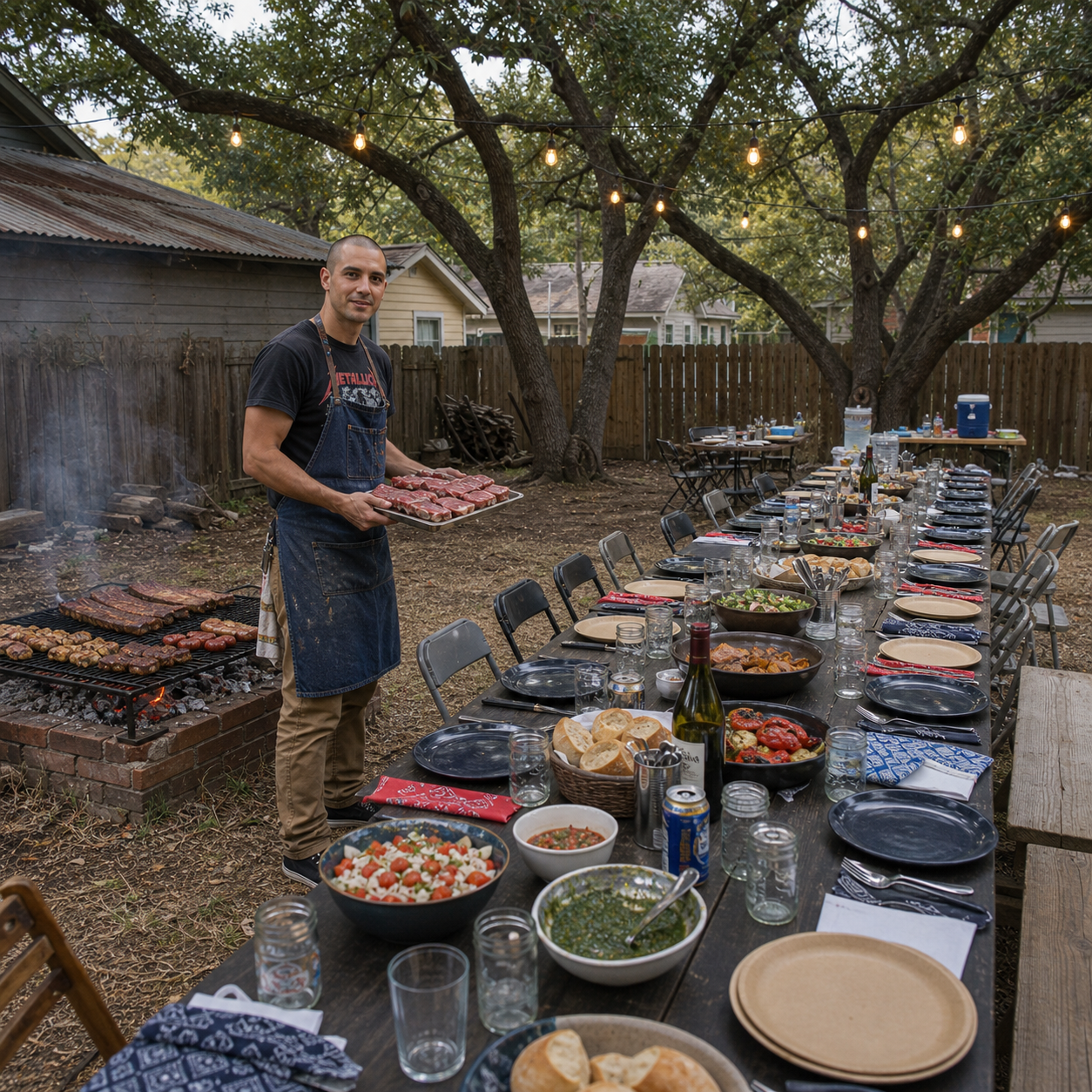 Gran asado texano-argentino