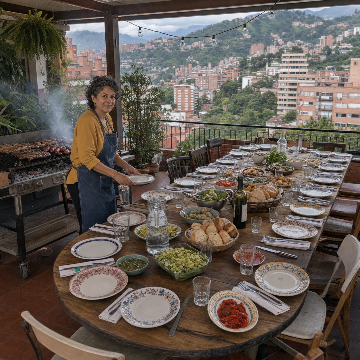Parrilla en la montaña