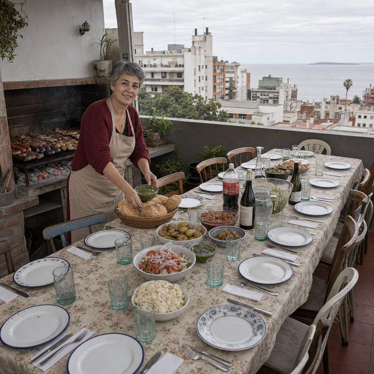 Asado con vista al Río de la Plata